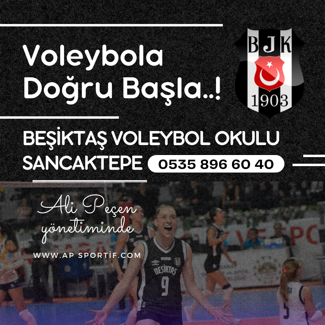 <p>Beşiktaş Sancaktepe Spor Okullarımız hem voleybol hem de basketbol branşlarında yaz d&ouml;nemi ve kış d&ouml;nemi antrenmanlarını s&uuml;rd&uuml;rmektedir.</p>
<p>Yaz d&ouml;nemi antrenmanlarına başlayarak erken d&ouml;nem gelişimi yakalayabilir, avantajlı kış d&ouml;nemi kayıtlarınızı oluşturabilirsiniz.</p>
<p><span>Beşiktaş Voleybol Okulları Sancaktepe şubemizde 7-16 yaş arası kız voleybolcu adayları i&ccedil;in Beşiktaş Voleybol takımlarının altyapısına uygun seviyede voleybolcular yetiştirmek &uuml;zere &ouml;zel programlar uygulayacağız.</span><br /><br /><span>Beşiktaş profesyonel takımlarına oyuncu yetiştirmek başta olmak &uuml;zere, lisanslı voleybolcu olarak liglerde m&uuml;cadele eden resmi kul&uuml;p takımlarımızda yer almak ve &ouml;zg&uuml;ven, sorumluluk, disiplin gibi kazanımları doğal spor ortamında elde etmek i&ccedil;in efsane milli voleybolcu Ali Pe&ccedil;en idaresinde yapılanan Sancaktepe voleybol okulumuzun gelişim grupları i&ccedil;in başvurabilir, temeli sağlam bir voleybolcu olmak ve doğru voleybolu &ouml;ğrenmek i&ccedil;in yaz d&ouml;neminde ve Eyl&uuml;l ayında başlayacak kış sezonunda antrenmanlara başlayabilirsin.</span><br /><br /><span>7-16 yaş aralığında ileri seviyede veya başlangı&ccedil; d&uuml;zeyinde kız voleybolcu adaylarını kabul ediyoruz.</span><br /><span>Antrenman saati i&ccedil;in mutlaka randevu alınız.</span><br /><span>Başvuru ve antrenman randevusu WhatsApp &uuml;zerinden alınabilir.</span><br /><span>Whatsapp iletişim;</span><br /><span>0535 896 60 40</span><br /><span>0216 510 05 05</span><br /><span>www.APsportif.com</span></p>